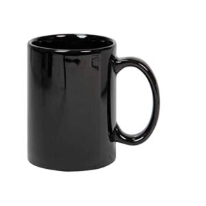 BLACK CERAMIC MUG-GLOSSY-11 Oz